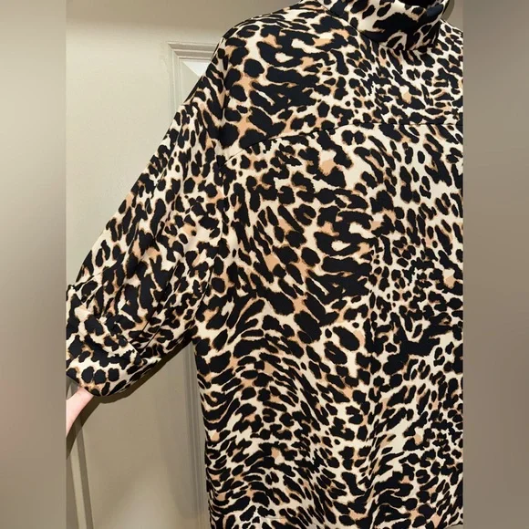 ZARA Animal Print Oversized Blouse size L - Picture 7 of 16